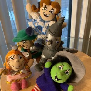 Wizard Of Oz Small 5 Doll Set MGM Grand Dorothy Witch Tin Man Scare Crow 6 Inch